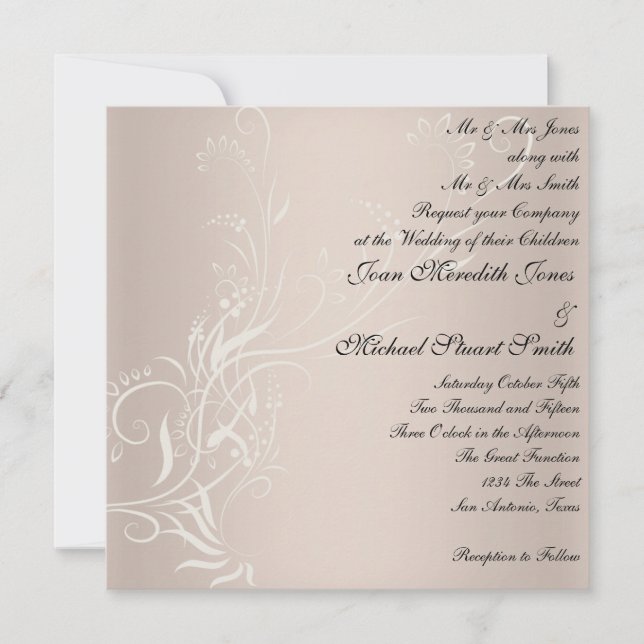Invitation de mariage populaire (Devant)