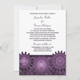 Invitation de mariage pour les engrenages de vapeu