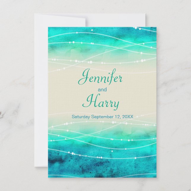 Invitation de mariage pour les mers étincelantes p (Devant)