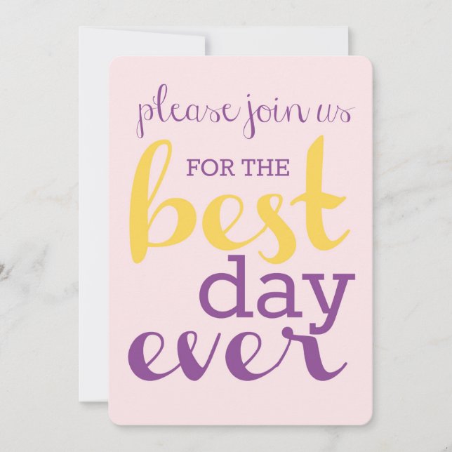 Invitation de mariage pour tous les jours - Plumer (Devant)