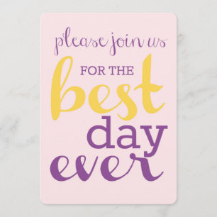 Invitation de mariage pour tous les jours - Plumer
