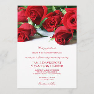 Invitation de mariage Red Roses