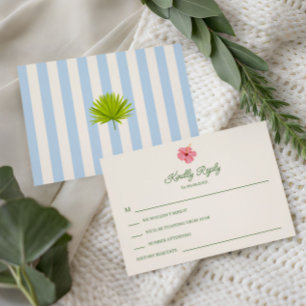 Invitation de mariage rétro tropical de la côte,
