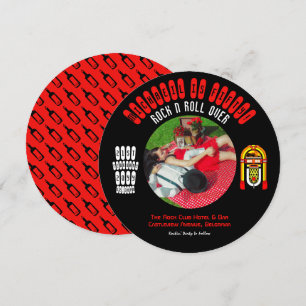 Invitation de mariage Rockabilly disque vinyle LP