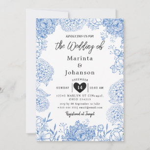 invitation de mariage romantique vintage