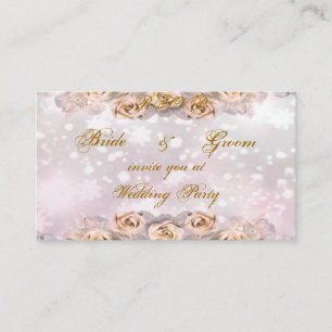 Invitation de mariage rose -