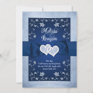 Invitation de mariage | Royal Blue, Dusty Blue, Co