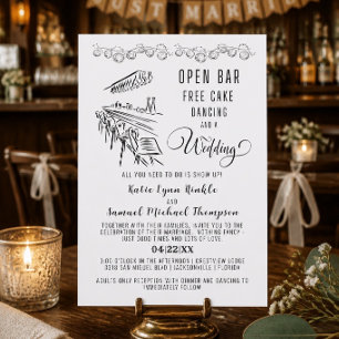 Invitation de mariage rustique amusante