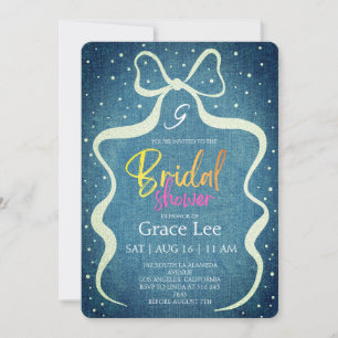 Invitation de mariage rustique en denim