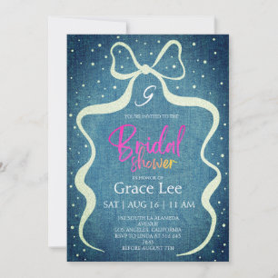 Invitation de mariage rustique en denim