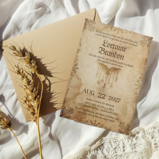 Invitation de mariage Saga Viking Norrois