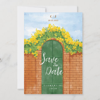 Invitation de mariage simple à l'aquarelle
