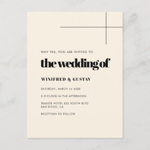 Invitation de mariage simple élégante et chic coul