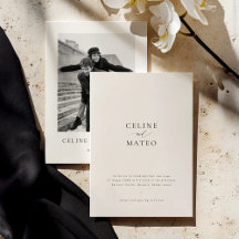 Invitation de mariage simple et minimaliste CELINE