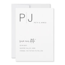 Invitation de mariage simple et minimaliste pour a