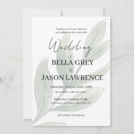 Invitation de mariage simple fleur noir et blanc