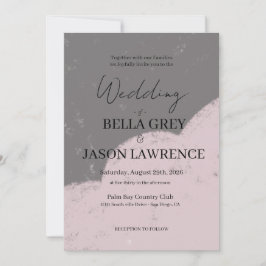 Invitation de mariage simple fleur noir et blanc