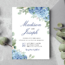 Invitation de mariage SINI Blue Hydrangea