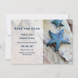 Invitation de mariage Starfish Beach Rocks Enregis