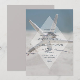 Invitation de mariage sur la plage