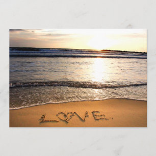 Invitation de mariage sur la plage