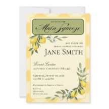 Invitation de mariage sur le thème du citron pour 