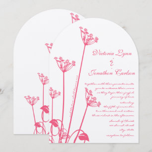 Invitation de mariage tourbillon de fleurs sauvage