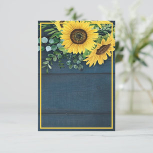 Invitation de mariage Tournesols Country budget vi