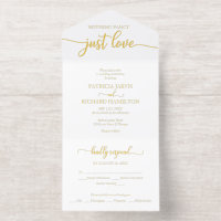 Invitation de mariage tout-en-un en feuille d'alum