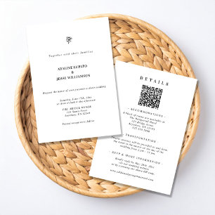 Invitation de mariage tout-en-un simplement élégan