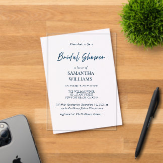 Invitation de mariage transparente en acrylique