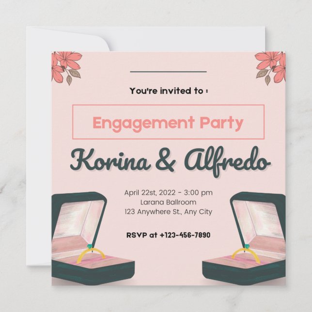 invitation de mariage unique (Devant)