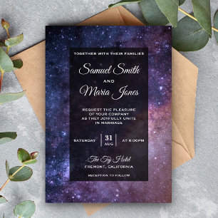Invitation de mariage Univers Galaxie Espace Cosmi