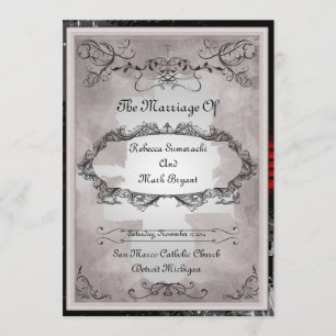 Invitation de mariage victorienne