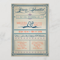 Invitation de mariage vintage