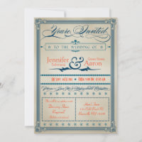 Invitation de mariage vintage
