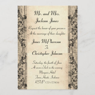 Invitation de mariage vintage