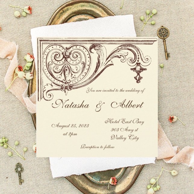 Invitation de mariage Vintage (Créateur téléchargé)