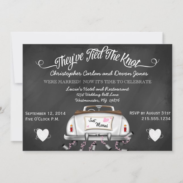 Invitation de mariage vintage convertible (Devant)