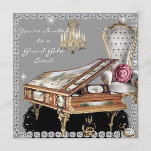 Invitation de mariage vintage diamant