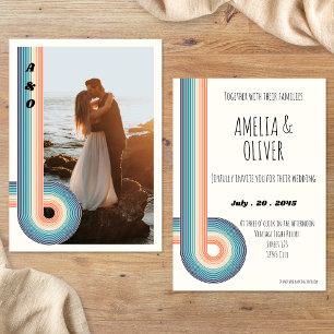 Invitation de mariage vintage rétro ancien style 7
