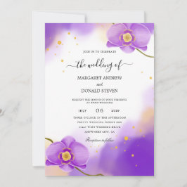 invitation de mariage violet gladiolus