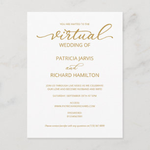 Invitation de mariage virtuel simple et élégant
