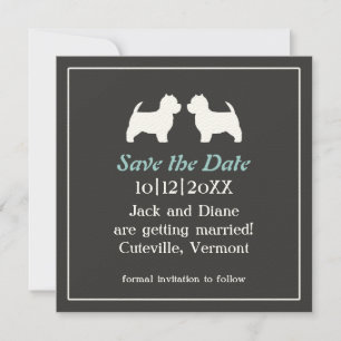 Invitation de mariage Westies Save the Date