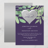Invitation de mariage Zoom Violet