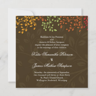 Invitation de Mariages de automne fantasques