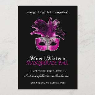 Invitation de mascarade de sweet sixteen