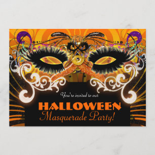 Invitation de masque de bal masqué de fête costumé