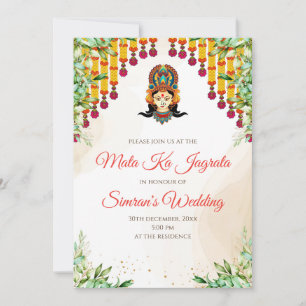 Invitation de Mata ki Chowki et invitations de Mat