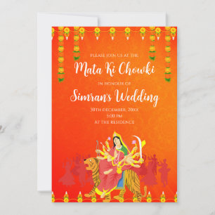 Invitation de Mata ki Chowki invitation Mata ka Ja